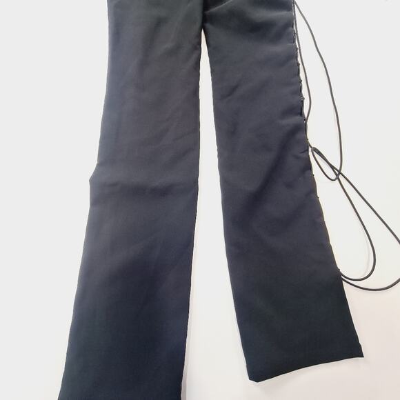 Michael Costello Black Lace-Up Jumpsuit - Picture 8 of 14